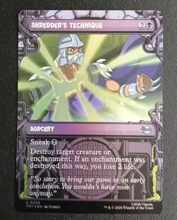 MTG Shredder's Technique (Showcase), Foil, NM/Unplayed, TMNT - Image 1