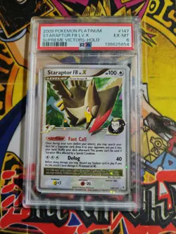Pokemon Supreme Victors Staraptor LV X #147 Holo PSA 6 - Image 1