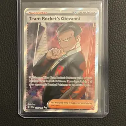 Pokemon Team Rocket's Giovanni Trainer Ultra Rare Holo 225/182 SV10 Destined Ri… - Image 1