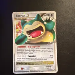 Pokemon Snorlax LV.X Rising Rivals 111/111 Ultra Rare Holo Level Up 130 HP - Image 1