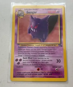 Pokemon TCG Gengar #20/62 Fossil Non-Holo Unlimited WOTC VTG 1999 - Image 1