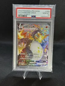 2020 Pokemon Shiny Star V Full Art Charizard Vmax #308 PSA 10 - Image 1