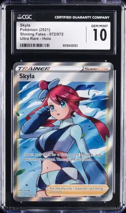 2021 POKEMON SHINING FATES ULTRA RARE HOLO #072 SKYLA CGC 10 GEM MINT - Image 1