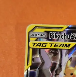 Pokemon Pikachu & Zekrom TCG Sun & Moon GX TAG TEAM GX Promo Holo SM168 Used - Image 4