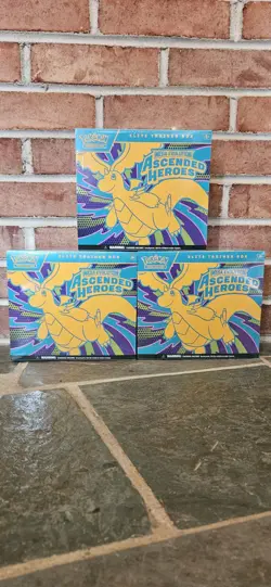 Pokemon TCG - Lot Of (3) Ascended Heroes ETB— NEW & SEALED **IN HAND** - Image 1