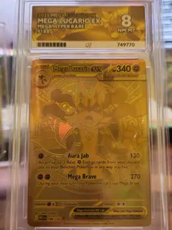 Gold Mega Lucario EX 188/132 - Mega Evolution Hyper Rare - Pokemon TCG - ACE 8 - Image 2