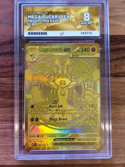Gold Mega Lucario EX 188/132 - Mega Evolution Hyper Rare - Pokemon TCG - ACE 8 - Image 3
