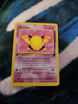 1st Edition Pokemon Team Rocket Drowzee Common 54/82 NM - Image 2