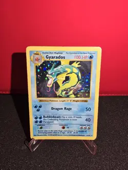 Pokemon TCG Gyarados Base Set Shadowless Holo Foil MP - Image 1
