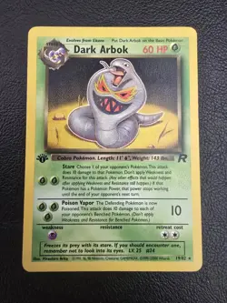 Pokemon Vintage First Edition Dark Arbok 19/82 Team Rocket Wotc Non-Holo Rare - Image 1
