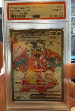 2023 POKEMON OBF EN-OBSIDIAN FLAMES ULTRA RARE #215 CHARIZARD EX PSA 10 - Image 3