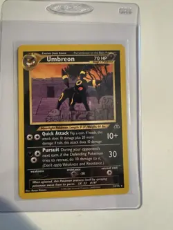 Pokemon Umbreon 32/75 Neo Discovery Rare Unlimited 70 HP English 2001 - Image 1