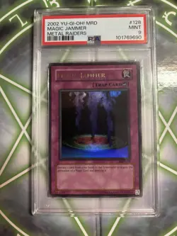 Yu-Gi-Oh! 2002 MRD-128 Magic Jammer Ultra Rare Card PSA 9 - Image 1
