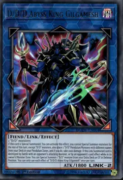 D/D/D Abyss King Gilgamesh 1st Ed Ultra Rare DUOV-EN004 Yu-Gi-Oh! - Image 1