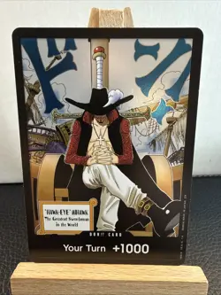 DON!! Hawk-Eye Mihawk OP14 One Piece TCG The Azure Sea's Seven Foil NM - Image 1