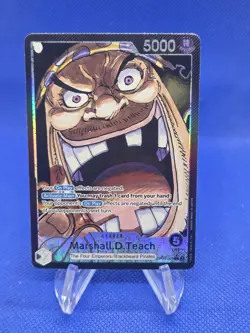 One Piece Emperors in the New World Marshall D Teach OP09-081 Parallel Leader NM - Image 1