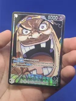 One Piece Emperors in the New World Marshall D Teach OP09-081 Parallel Leader NM - Image 2