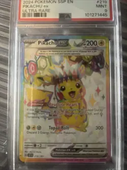 2024 Pokemon SSP en Pikachu EX Ultra Rare Card #219 - Image 3