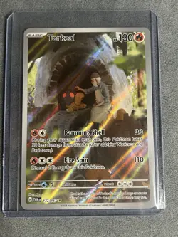 Pokemon TCG Torkoal Scarlet & Violet Twilight Masquerade Holo Card 172/167 - Image 1