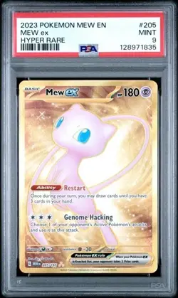 MEW EX #205 PSA 9 • 2023 Pokemon Hyper Rare Holo Card Scarlet & Violet EN-151 - Image 1