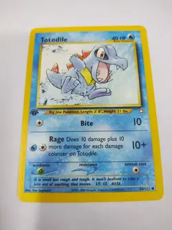 MINT Totodile 80/111 Common 1st Edition Neo Genesis Pokemon Card - Image 1