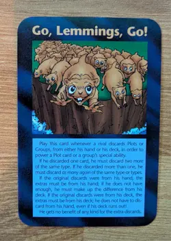 Go, Lemmings, Go! Card Illuminati New World Order Assassins Game - Image 1