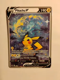 Pokemon Pikachu V promo rare Waifu Doujin ACG DIY Full Art Card New - Image 1