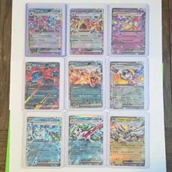 Pokemon TCG Holo EX Hydreigon Charizard Slowking Skeledirge Tsareena 9 Card Lot - Image 1