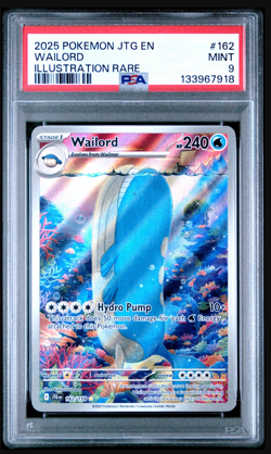 Wailord #162 - Pokemon Journey Together - PSA 9 Mint - Rare TCG Card - Image 1