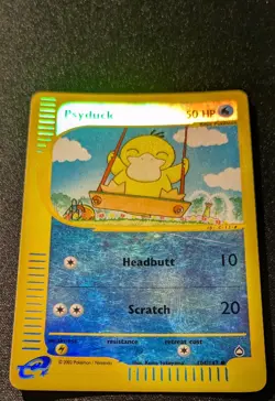 Pokemon AQUAPOLIS - #104/147 Psyduck - Reverse Holo - ENG - Heavily Played - Image 4