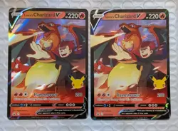 (2) Lot 2021 Pokemon SWSH Lance's Charizard V Celebrations Collection #SWSH133 - Image 1