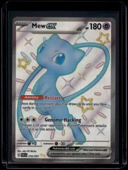 Pokemon TCG Mew ex 216/091 Paldean Fates Ultra Rare NM - Image 1