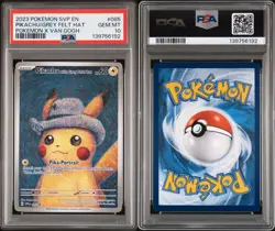 2023 POKEMON SVP EN-SV BLACK STAR PROMO #085 PIKACHU WITH GREY FELT HAT PSA 10 - Image 2