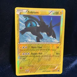 Zekrom 39/116 Reverse Holo Rare Plasma Freeze Pokemon Card - Image 3