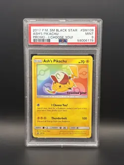 Pokemon TCG Ash's Pikachu SM108 Promo Trading Card - Image 1