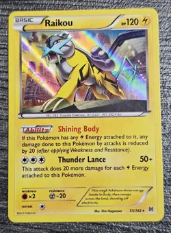 Pokemon Raikou 55/162 - Cosmic Holo - XY Breakthrough - Image 1