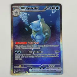 Blastoise ex 200/165 Special Illustration Rare SIR Pokemon 151 Full Art NM 🐢💧 - Image 1