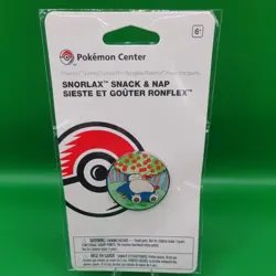 Snorlax Pin Badge Snack & Nap Pokemon Centre 2022 Metal Spinning Scenes NEW - Image 1