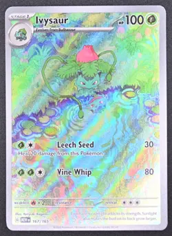 Ivysaur 167/165 Pokemon TCG SV: Scarlet & Violet 151 IR Full Art Near Mint - Image 3