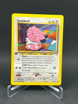 Pokemon Neo Genesis 1st Edition Snubbull 74/111 Non Holo LP - Image 1