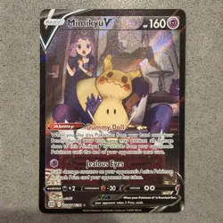 Mimikyu v TG16/TG30 Sword & Shield Brilliant Stars Holo Secret Rare Pokemon TCG - Image 1