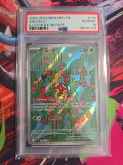 2025 POKEMON MEG EN-MEGA EVOLUTION ILLUSTRATION RARE #136 SHUCKLE PSA 10 - Image 1
