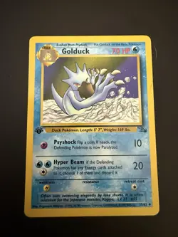 Pokemon TCG Golduck Fossil 35/62 1st Edition Near Mint! - Image 1