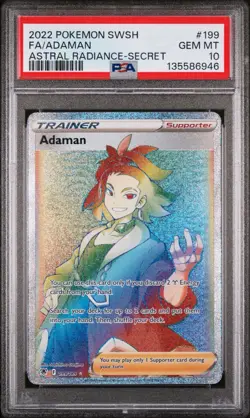 2022 Pokemon Adaman 199/189 Astral Radiance Secret Rare PSA 10 GEM MINT - Image 1