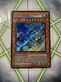 YuGiOh Weißer Nachtdrache ANPR 1st Ed Secret Rare White Night Dragon Foil Bleed - Image 1