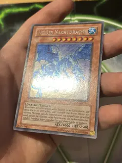 YuGiOh Weißer Nachtdrache ANPR 1st Ed Secret Rare White Night Dragon Foil Bleed - Image 4