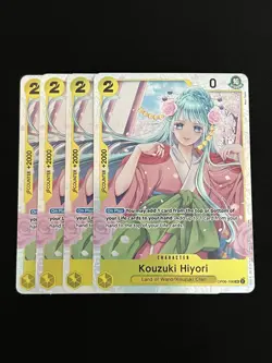 Kouzuki Hiyori OP06-106 Super Rare Foil One Piece x 4 play set - Image 1