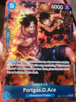 One Piece CCG Royal Blood OP10 Portgas D. Ace Treasure Rare OP08-052 Mint - Image 1