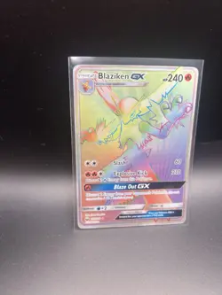 Blaziken GX Rainbow Holo Pokemon Card 170/168 Secret Sm-Celestial Storm - Image 2