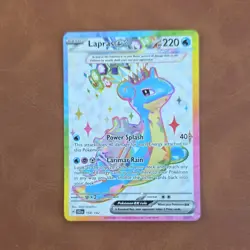 Pokemon Lapras ex Ultra Rare 158/142 Sv07 Stellar Crown Full Art Holo TCG Card - Image 1